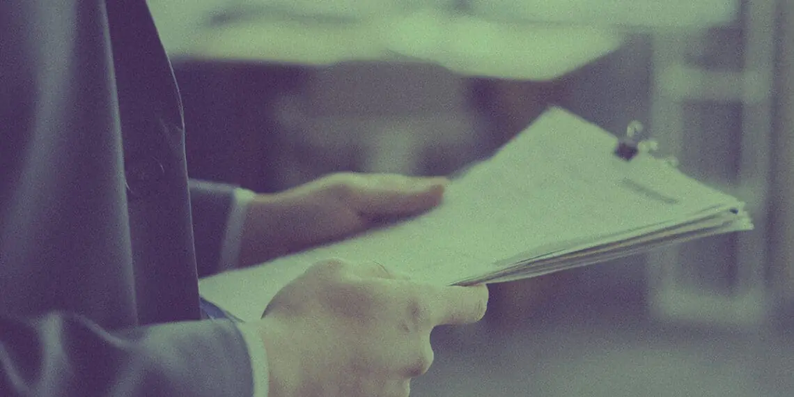 papers clipped together policy