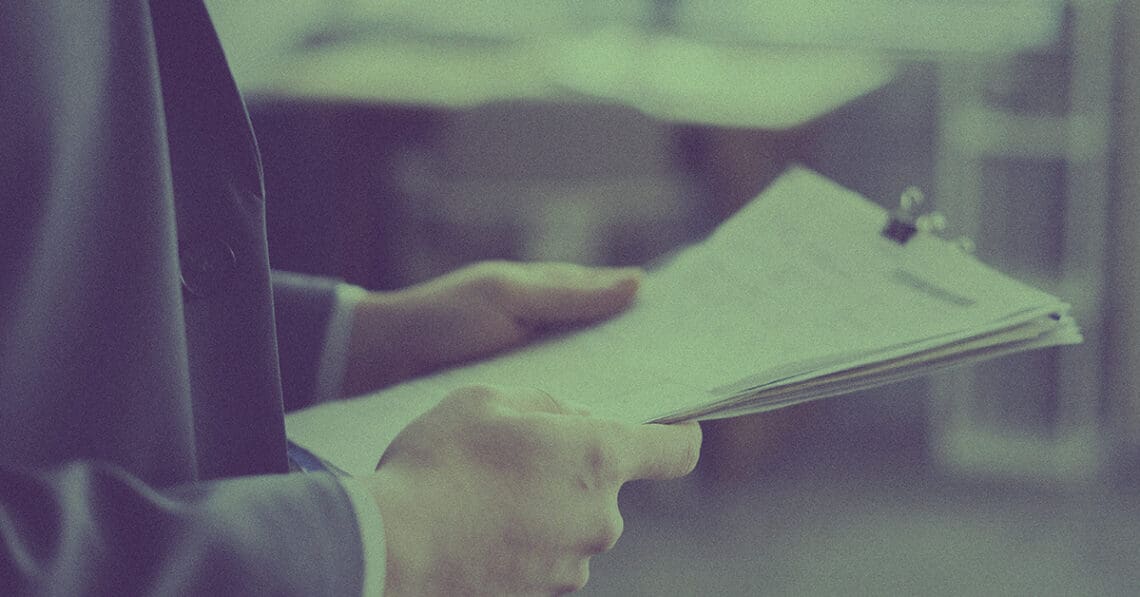 papers clipped together policy