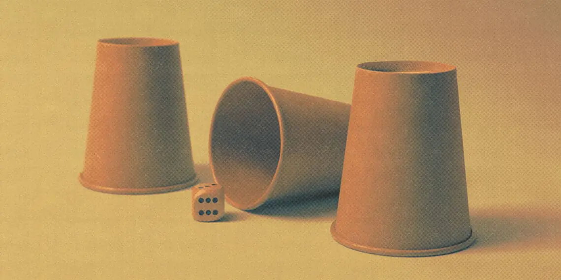 shell game cups and dice