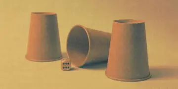 shell game cups and dice