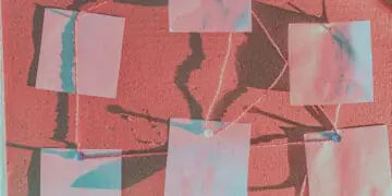 story threads on board with post its