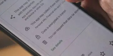 user data privacy notice in app