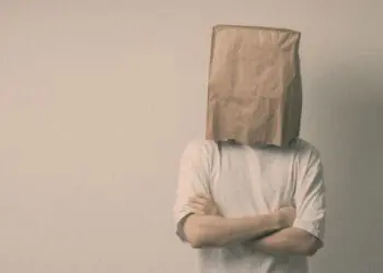 anonymous employee bag over head