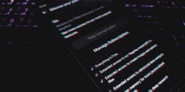 manage subscription page on phone