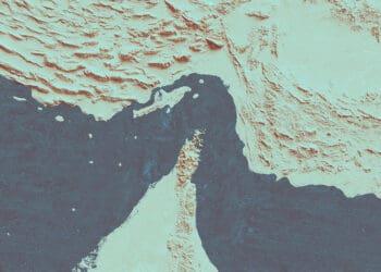 strait of hormuz from above