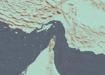 strait of hormuz from above