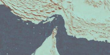 strait of hormuz from above