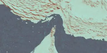 strait of hormuz from above