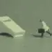 whistleblower concept figurine chasing whistle