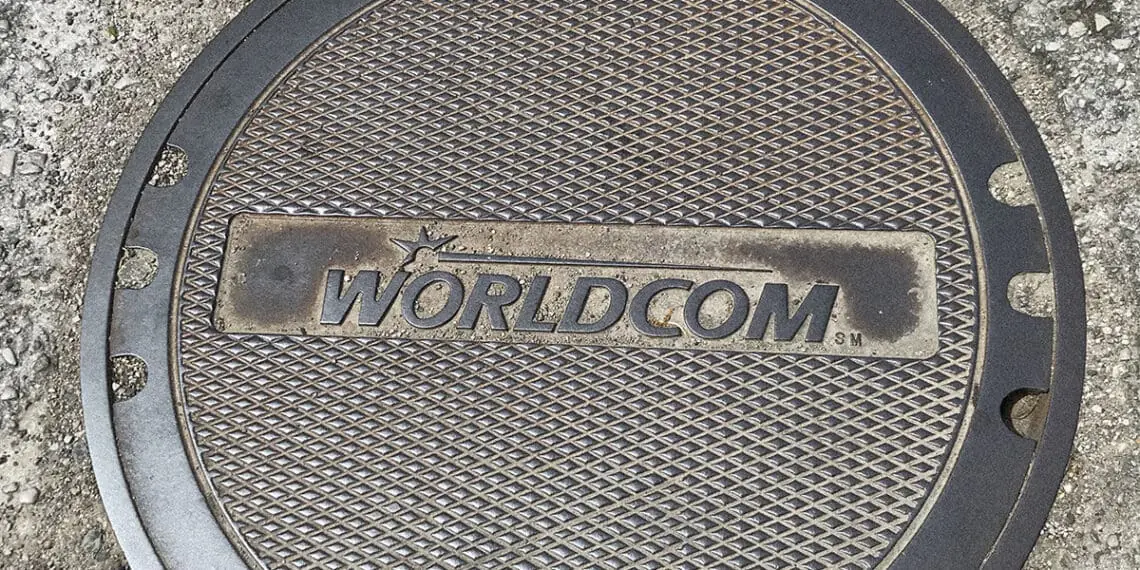 worldcom logo on manhole cover