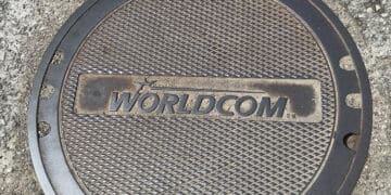 worldcom logo on manhole cover