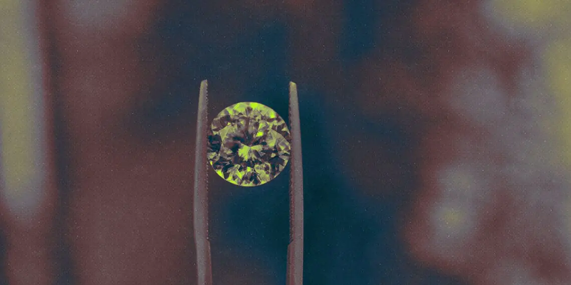 diamond mining diamond in tweezers