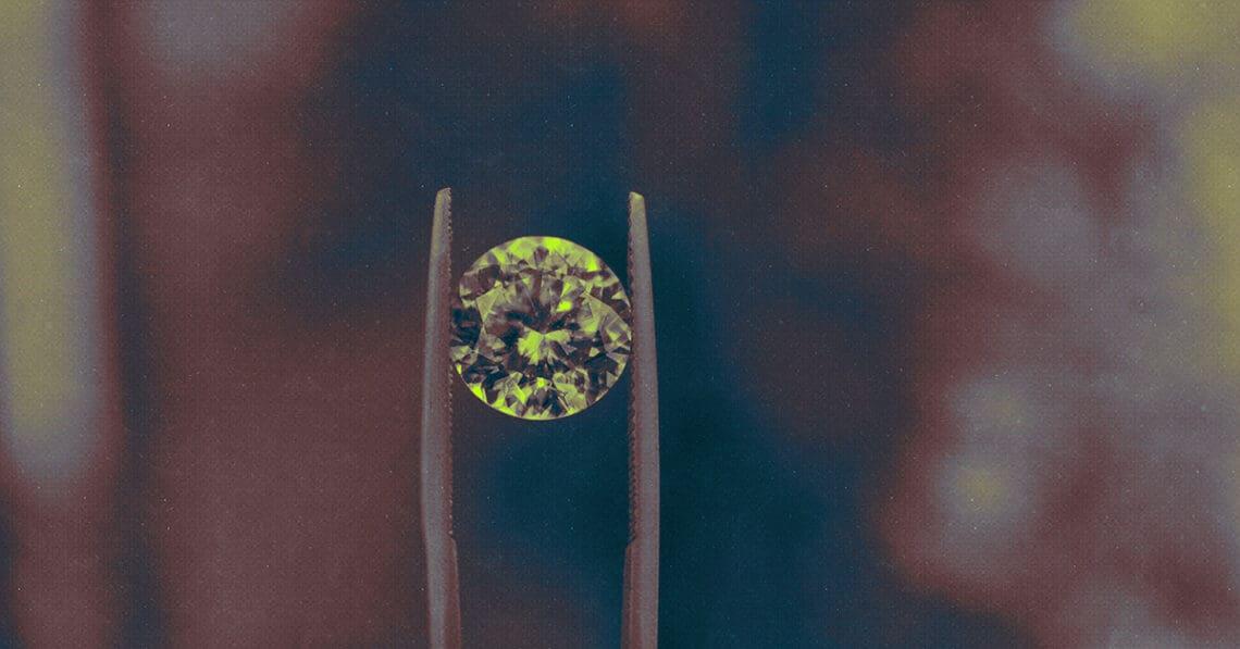 diamond mining diamond in tweezers