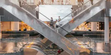 escalators at mall