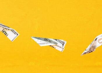paper airplanes made out of currency