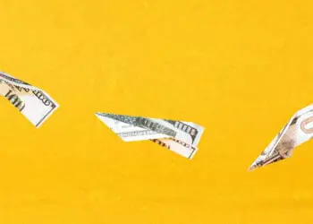 paper airplanes made out of currency