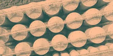 silos from above